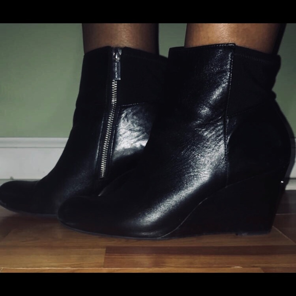 Michael Kors Black Leather Ankle Booties